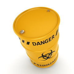 3D rendering biohazard barrel