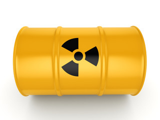 3D rendering radioactive barrel © apopium