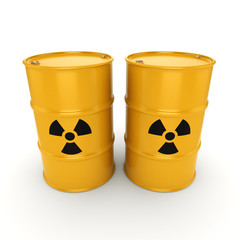 3D rendering radioactive barrels © apopium