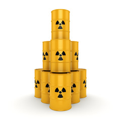3D rendering radioactive barrels © apopium