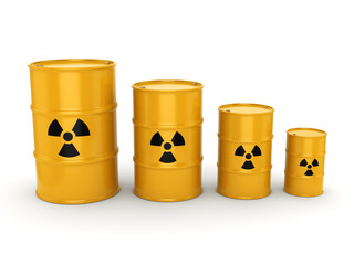 3D rendering radioactive barrels © apopium