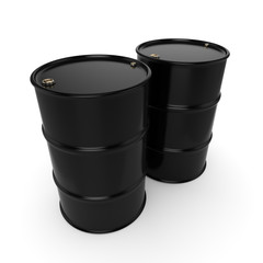 3D rendering black barrels