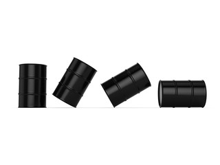 3D rendering black barrels