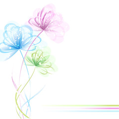 vector background with flowers