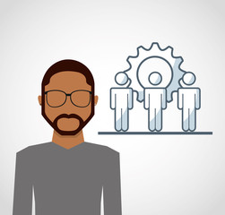 teamwork people business icon vector illustration design