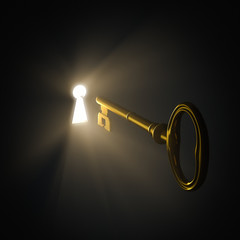 Light through keyhole