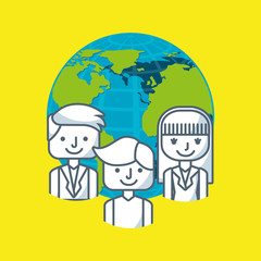 teamwork people business icon vector illustration design