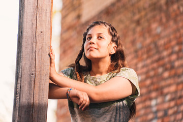 Fototapeta premium Portrait of a beautiful young teenage girl