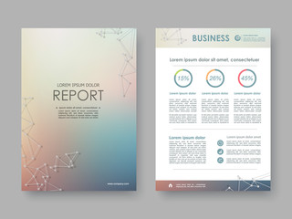 Cover design annual report,vector template brochures, flyers, presentations, leaflet, magazine a4 size. Gradirnt abstract background