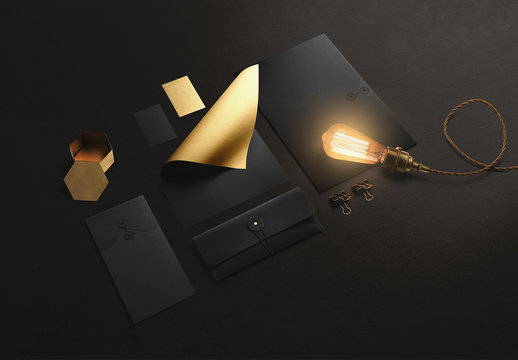 Gold Stationery Mockup 2