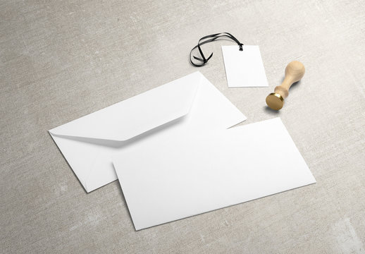 Vintage Style Stationery Mockup 4