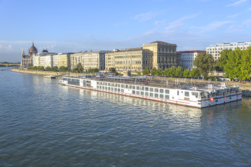 Water transport in Budapest.