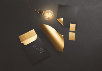 Gold Stationery Mockup 4