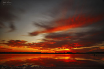 Puesta de sol en las Salinas
