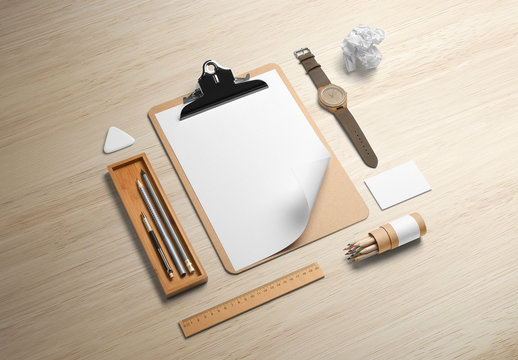 Assorted White Stationery Mockup 4