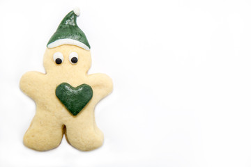 eine Plätzchen Mann mit Zuckerherz