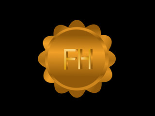 FH Initial Logo for your startup venture