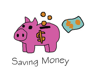 Piggy bank drawing