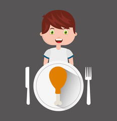 kids menu restaurant icon vector illustration design