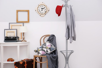 Modern room interior in vintage style