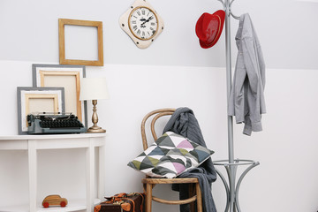 Modern room interior in vintage style