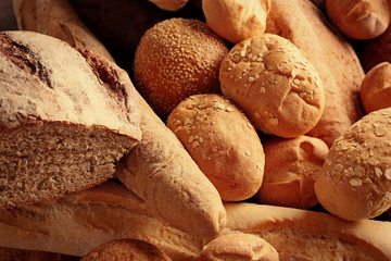 Fresh bread background