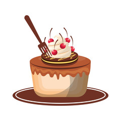 delicious tray - baked goods vector illustration design