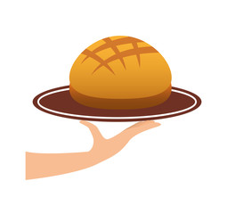 delicious tray - baked goods vector illustration design