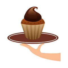 delicious tray - baked goods vector illustration design