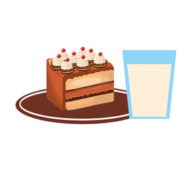 delicious tray - baked goods vector illustration design
