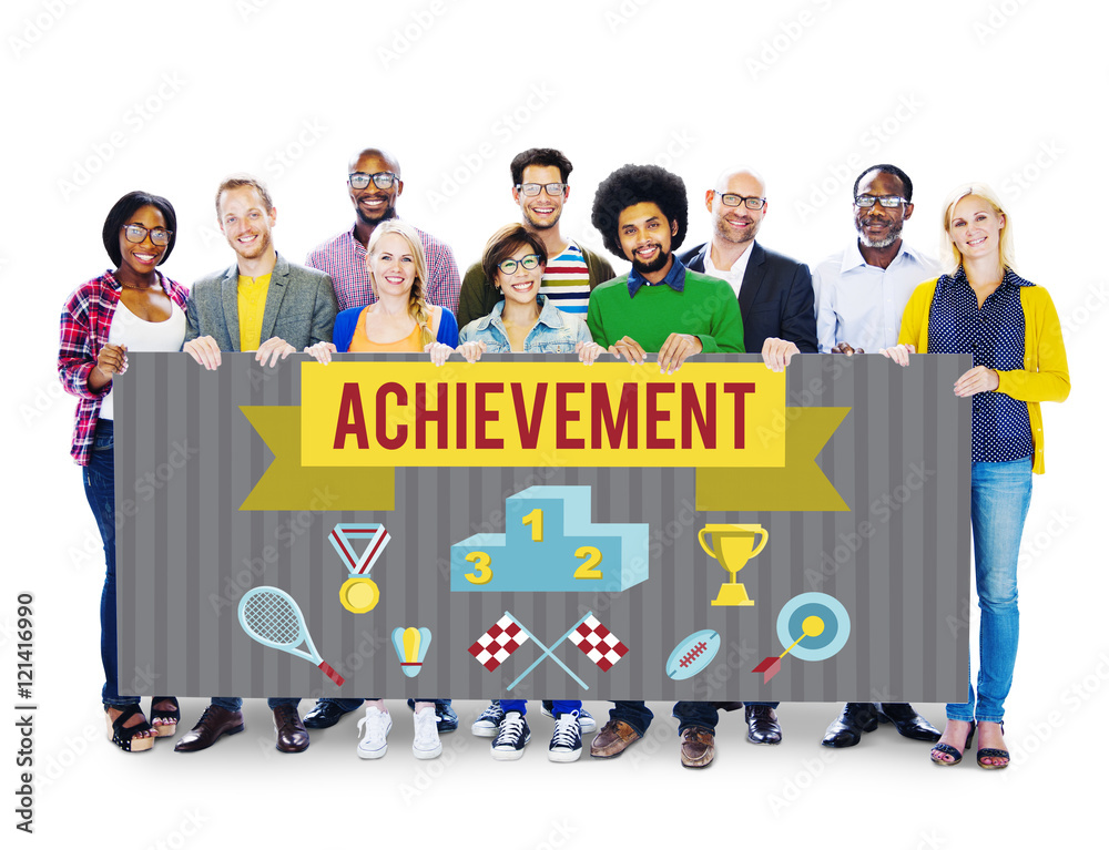Wall mural achievement accomplishment vision development concept - Wall murals