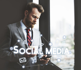 Social Media Connection Graphics Concept