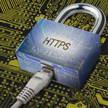 connection to internet security, electronic security, Internet traffic encryption.
