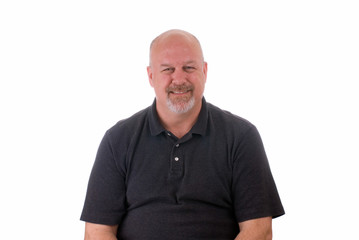 Happy Man on White Background