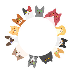 Fototapeta premium cats circle