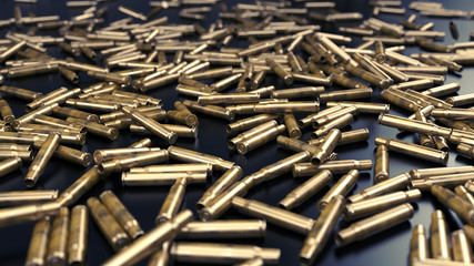 Bullet Shells Background - 3D illustration