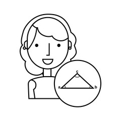 girl character student with supplies school vector illustration design