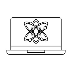 electronic learning with laptop vector illustration design