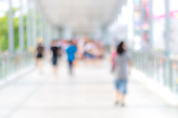 Blurred images of the corridor for the background.