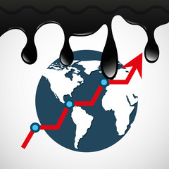 oil prices petroleum industry vector illustration design
