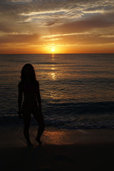 Fototapeta premium Sunrise over Atlantic Ocean, Miami Beach, Florida