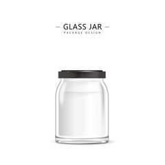 Empty glass jar template