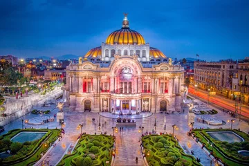 Rolgordijnen Mexico-Stad - Het Paleis voor Schone Kunsten, ook bekend als Palacio de Bellas Artes © Logan