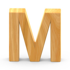 wooden grain letter M