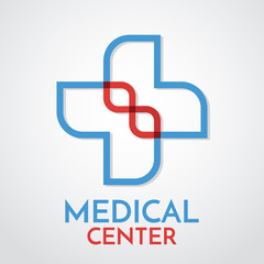 Obraz premium Medical pharmacy logo design template.- vector illustrator