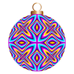 Colorful christmas ball (motion illusion)