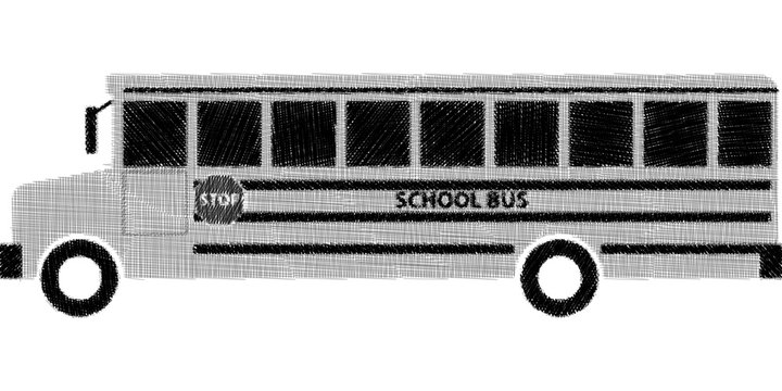 Sketch of school bus back to school