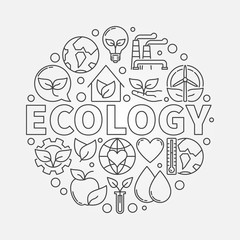 Ecology round symbol