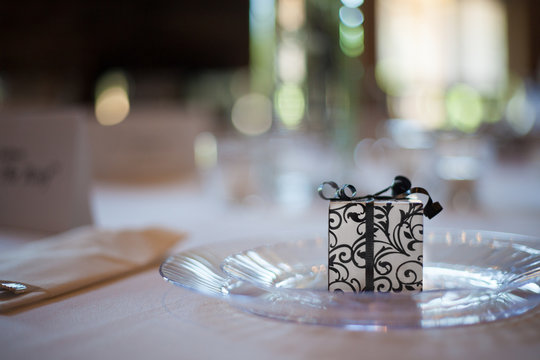 Wedding reception place setting detail