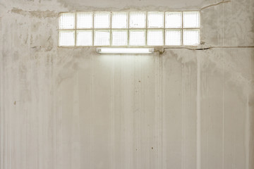 Texture of grey concrete wall with  water marks lines.